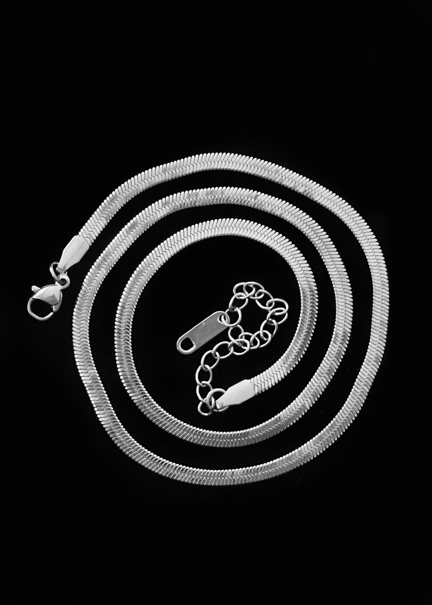 Serpentine 3mm Necklace - Silver