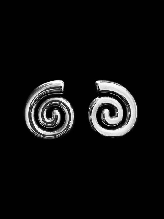 Swirl Earrings - Silver